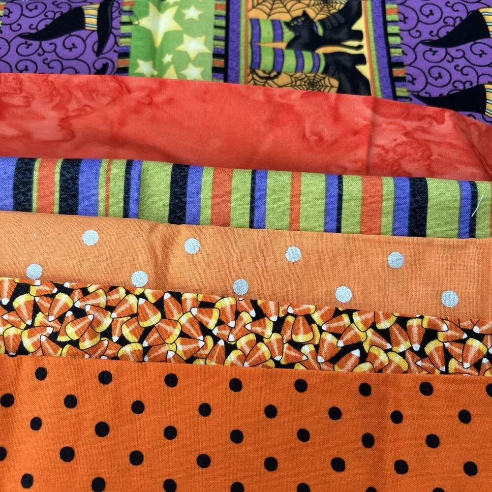 Witchy Poo by Deb Grogan Halloween Theme Cotton Quilting Fabric Lot 6 Pc